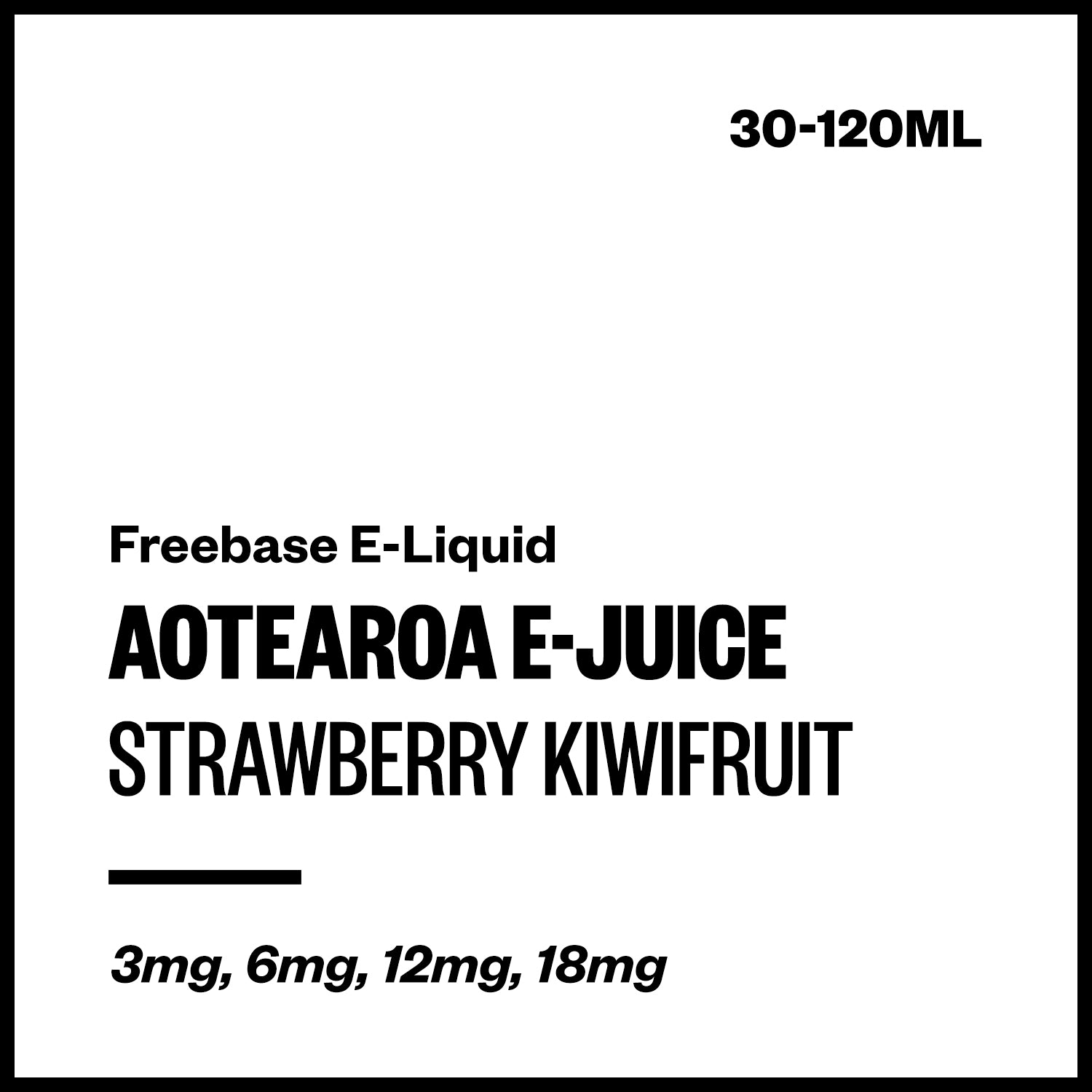 aej-strawberry-kiwifruit-freebase-with-nicotine.jpg Aotearoa E-Juice - Strawberry Kiwifruit (Freebase E-Liquid) - 30ml / 3mg/mL Nicotine Content - Image 1
