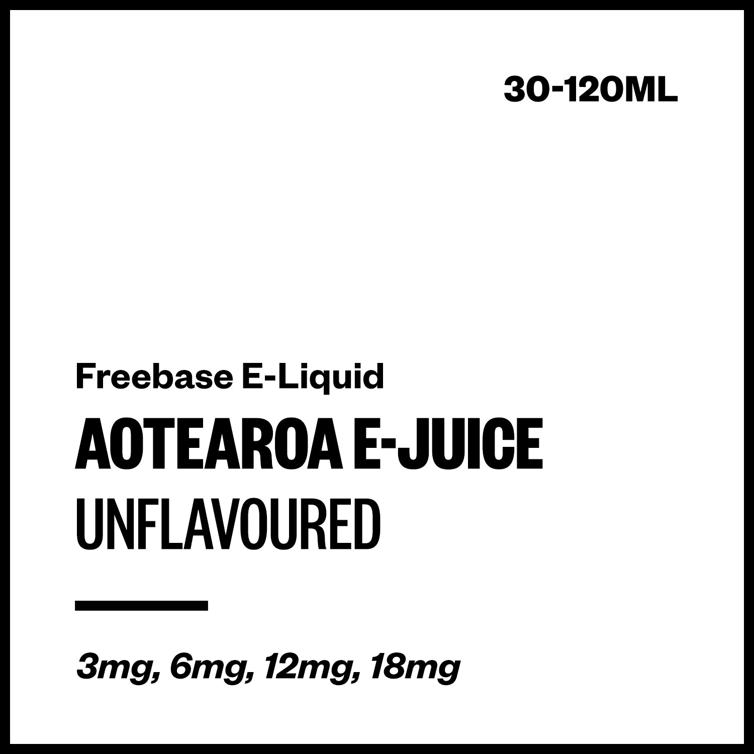 aej-unflavoured-freebase-with-nicotine.jpg Aotearoa E-Juice - Unflavoured (Freebase E-Liquid) - 30ml / 3mg/mL Nicotine Content - Image 1