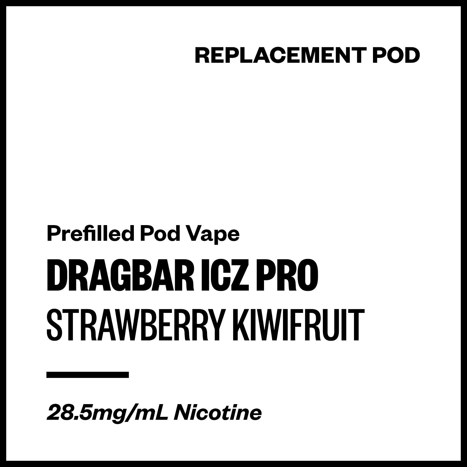 dragbar-icz-pro-pod-strawberry-kiwifruit.jpg Dragbar ICZ Pro - Strawberry Kiwifruit (Replacement Pod) - Image 1